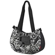 Klickfix Stylebag fekete virágos kormánytáska