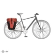 Ortlieb Bike-Roller XL Plus, QL2.1, salsa-dark chili 2x35 +8 L csomagtartó táska