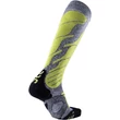 UYN Man Ski Pro Race Socks grey melange-green lime sízokni - hátulról