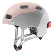 Uvex City 4 WE dust rose-grey wave kerékpár sisak (LED villogóval)