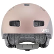 Uvex City 4 WE dust rose-grey wave kerékpár sisak - szemből
