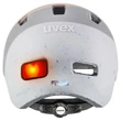 Uvex City 4 WE dust rose-grey wave kerékpár sisak - hátulról (LED villogóval)