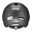 Uvex Rush Visor dark silver matt kerékpár sisak - hátulról