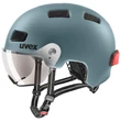 Uvex Rush Visor deep turquoise matt kerékpár sisak (LED villogóval)