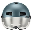 Uvex Rush Visor deep turquoise matt kerékpár sisak - szemből