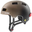 Uvex City 4 MIPS hazel-black matt kerékpár sisak (LED villogóval)
