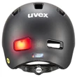 Uvex City 4 MIPS hazel-black matt kerékpár sisak - hátulról (LED villogóval)