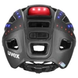 Uvex Finale Light 2.0 black-silver matt kerékpár sisak - hátulról (LED jelzőfénnyel)
