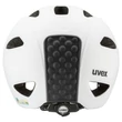 Uvex Oyo white-black matt kerékpár sisak - hátulról (rezgéselnyelő szilikon betét)