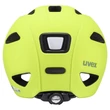 Uvex Oyo neon yellow-moss green matt kerékpár sisak - hátulról (opcionális LED villogó)