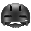 Uvex Urban Planet LED black matt kerékpár sisak - szemből