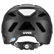 Uvex Urban Planet LED black matt kerékpár sisak - hátulról
