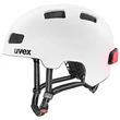 Uvex City 4 reflexx white matt kerékpár sisak (LED villogóval)
