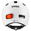 Uvex City 4 reflexx white matt kerékpár sisak - hátulról (LED villogóval)