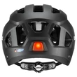 Uvex City Stride black matt kerékpár sisak - hátulról (LED villogóval)