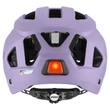 Uvex City Stride lilac matt kerékpár sisak - hátulról (LED villogóval)