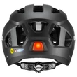 Uvex City Stride MIPS black matt kerékpár sisak - hátulról (LED villogóval)