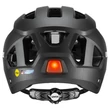 Uvex City Stride MIPS Hiplok black matt kerékpár sisak - hátulról (LED villogóval)