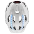 Uvex City Light white mat - felülről (bekapcsolt LED)
