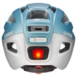 Uvex Finale Visor strato cool blue kerékpár sisak - hátulról (bekapcsolt LED)