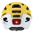 Uvex Finale Visor sunbee-cloud matt kerékpár sisak - hátulról (LED villogóval)