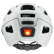Uvex Finale Visor V papyrus mat kerékpár sisak - hátulról (bekapcsolt LED)