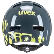 Uvex Kid 3 dirtbike grey-lime kerékpár sisak - hátulról