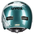 Uvex Kid 3 teal-silver kerékpár sisak - hátulról