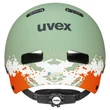 Uvex Kid 3 CC moss green-sand mat kerékpár sisak - hátulról