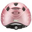 Uvex Kid 2 CC pink polka dots kerékpár sisak - hátulról