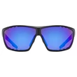 Uvex Sportstyle 706 CV black matt/mirror blue napszemüveg- szemből
