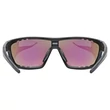 Uvex Sportstyle 706 CV black matt/mirror green napszemüveg - belülről