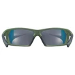 Uvex Sportstyle 225 olive green matt/red napszemüveg - belülről