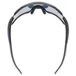 Uvex Sportstyle 228 black matt/mirror blue napszemüveg - felülről