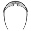 Uvex Sportstyle 228 black sand matt/mirror silver napszemüveg - felülről