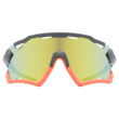 Uvex Sportstyle 228 grey orange mat napszemüveg - szemből