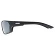 Uvex Sportstyle 233 P black matt/silver napszemüveg - oldalról