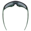 Uvex Sportstyle 231 2.0 moss green-black matt/mirror green napszemüveg - felülről