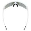 Uvex Sportstyle 235 V white matt/litemirror blue napszemüveg - felülről