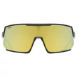 Uvex Sportstyle 235 P black matt/mirror yellow napszemüveg- szemből