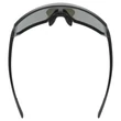 Uvex Sportstyle 235 P black matt/mirror blue napszemüveg - felülről