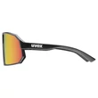 Uvex Sportstyle 237 black matt/mirror red napszemüveg - oldalról