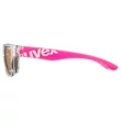 Uvex Sportstyle 508 clear pink napszemüveg - oldalról