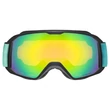 Uvex Xcitd CV black matt/mirror green-orange síszemüveg - szemből