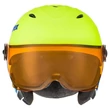 Uvex Junior visor pro neon yellow mat sísisak - szemből