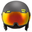Uvex Hlmt 500 visor gun-lime mat sísisak - szemből