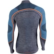 UYN Man Ambityon UW Shirt LG SL Melange Turtleneck black melange-atlantic-orange shiny - hátulról