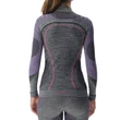 UYN Lady Ambityion UW Shirt LG SL Melange Turtle Neck black melange-purple-raspberry aláöltöző felső