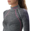 UYN Lady Ambityion UW Shirt LG SL Melange Turtle Neck black melange-purple-raspberry aláöltöző felső