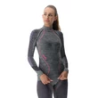 UYN Lady Ambityion UW Shirt LG SL Melange Turtle Neck black melange-purple-raspberry aláöltöző felső